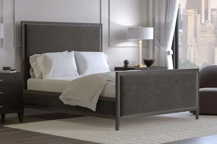 Calm bedroom featuring a Zenhaven® natural latex mattress for a comfortable sleep environment